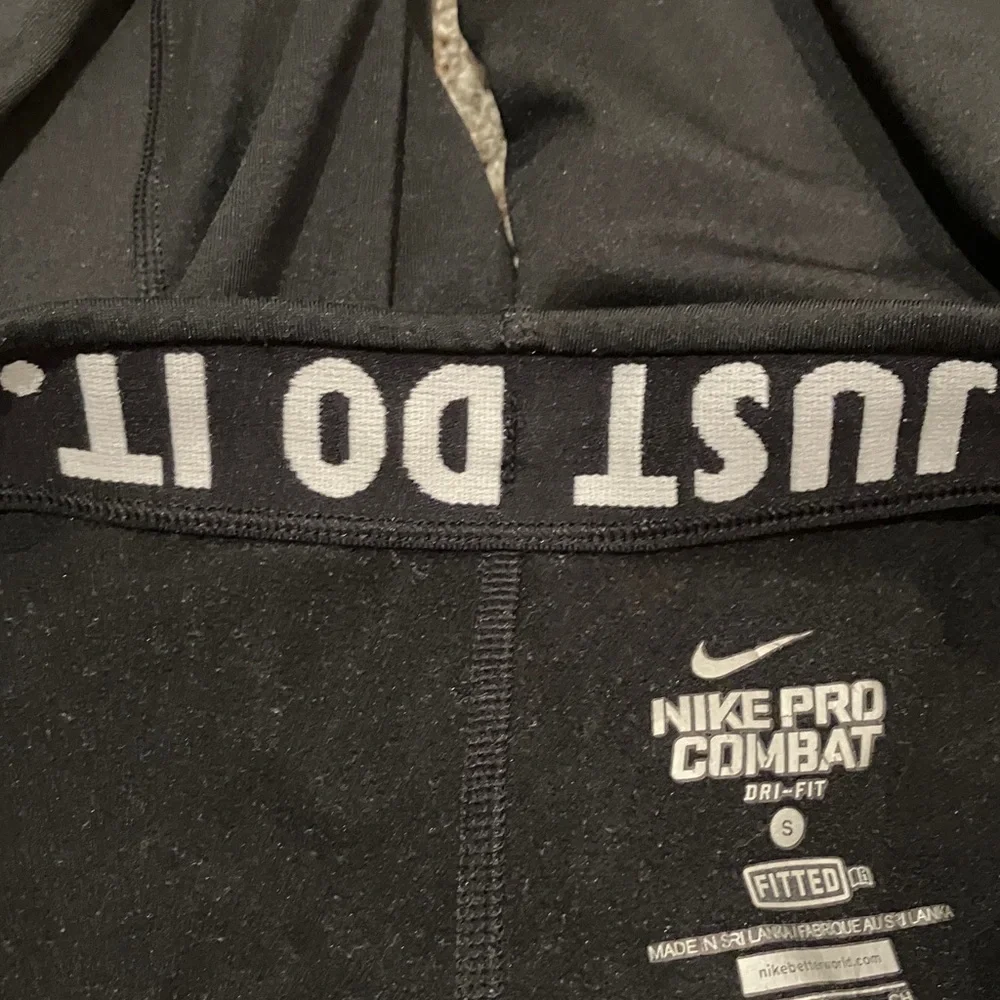 Nike Pro Combat Dri-FIT Leggings Women Black Fitted Athletic Pants — Lined Small - Picture 3 of 8